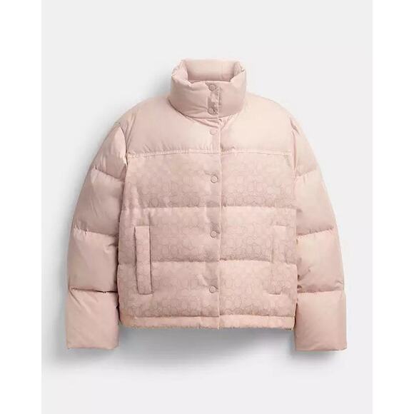 NWT Coach Women's Signature Down Jacket Quartz CCA31 Medium - Picture 2 of 10